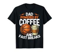 papà Alimentato da caffè e Pause veloci Basket Maglietta