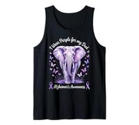 Papà Alzheimer's Awareness Elephant Wear Purple For My Dad Canotta
