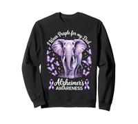 Papà Alzheimer's Awareness Elephant Wear Purple For My Dad Felpa