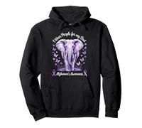 Papà Alzheimer's Awareness Elephant Wear Purple For My Dad Felpa con Cappuccio