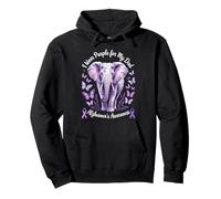 Papà Alzheimer's Awareness Elephant Wear Purple For My Dad Felpa con Cappuccio