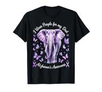 Papà Alzheimer's Awareness Elephant Wear Purple For My Dad Maglietta
