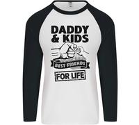 Papà & Bambini Best Friends Father's Day Giorno Uomo L/S Baseball T-Shirt