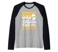 papà Barbecue papà Normale Ma Molto più Cool BBQ Padre Maglia con Maniche Raglan