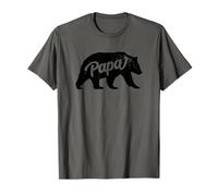 Papa Bear Cuddly Loveable Strong Cute Funny Dad Fathers Day Maglietta