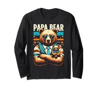 Papa Bear Funny Bears Amante degli animali Papà Padre Papà Papà Maglia a Manica
