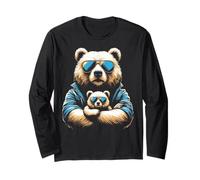 Papa Bear Funny Bears Amante degli animali Papà Padre Papà Papà Maglia a Manica