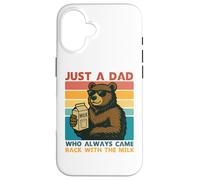 Papa Bear Just a Dad who always came back with the milk Custodia per iPhone 16