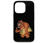 Papa Bear Taco Martedì e patatine fritte Cartoon Opere d'arte Custodia per iPhone 13 Pro