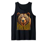 Papa Bear Testo Con Grande Orso Marrone Canotta