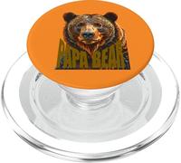 Papa Bear Testo Con Grande Orso Marrone PopSockets PopGrip per MagSafe