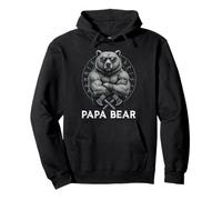 Papa Bear Viking Bear Warrior Odino Berserker Vikings Miti Felpa con Cappuccio