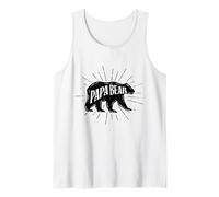 Papa Bear Vintage Sunburst Dad Daddy Papo Fathers Day Canotta