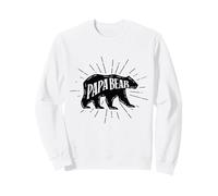 Papa Bear Vintage Sunburst Dad Daddy Papo Fathers Day Felpa