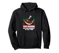 Papa Bear Warning May Nap Suddenly At Any Time Felpa con Cappuccio