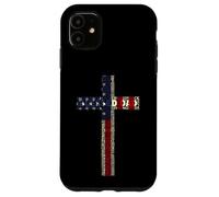 Papà benedetto bandiera degli Stati Uniti parola nuvola patriottica cristiana Custodia per iPhone 11