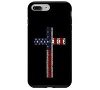 Papà benedetto bandiera degli Stati Uniti parola nuvola patriottica cristiana Custodia per iPhone 7 Plus/8 Plus