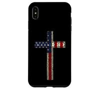 Papà benedetto bandiera degli Stati Uniti parola nuvola patriottica cristiana Custodia per iPhone XS Max