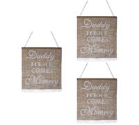Papà che arriva la mamma Burlap Banner Rustic Country Wedding Hanging