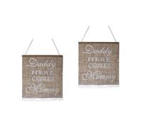Papà che arriva la mamma Burlap Banner Rustic Country Wedding Hanging