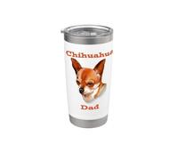 Papà Chihuahua Bicchiere termico in acciaio inox doppia parete
