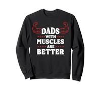 papà con i Muscoli Sono Meglio Divertente Bodybuilding Allenamento papà Felpa