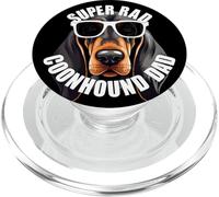 Papà coonhound nero e marrone chiaro e divertente padre di cane cucciolo Super Rad PopSockets PopGrip per MagSafe