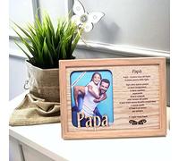 PAPA - Cornice per foto con frase. Può essere appoggiata su un ripiano o appesa alla parete. Perfetta per decorare ogni ambiente domestico. Un presente perfetto per ogni persona cara.