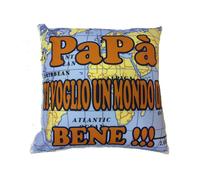 PAPA' cuscino da arredo PAPA' TI VOGLIO UN MONDO DI BENE circa 34x34 cm