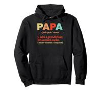 Papa Definition for Grandpa Funny Dad Fathers Day Felpa con Cappuccio