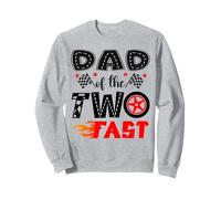 papà dei Due Veloce 2 Nd Compleanno Ragazzo Auto da Corsa Felpa