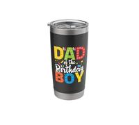 Papà del compleanno Block Building Brick Builder Kids Bicchiere termico in acciaio inox doppia parete