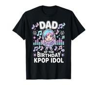 papà del Compleanno KPOP Idol Chibi Girls K Pop Festa a Tema Maglietta