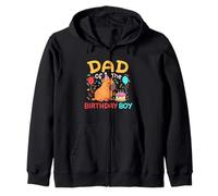 Papà Del Compleanno Ragazzo Carino Capybara Bambini Bday Famiglia Felpa con Cappuccio
