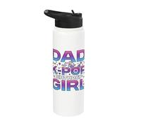 Papà Del K-Pop Compleanno Ragazza Coreano Buon Compleanno Stainless Steel Insulated Water Bottle