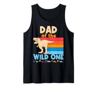 papà del Wild One Dinosauro 1° Compleanno Prima Cosa Dada Canotta