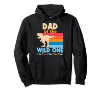 papà del Wild One Dinosauro 1° Compleanno Prima Cosa Dada Felpa con Cappuccio