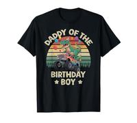 papà della Festa di Compleanno Monster Truck T-Rex Dad Maglietta