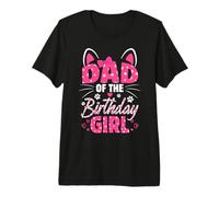 papà della festeggiata Cat Kitty Family Matching Maglietta Premium