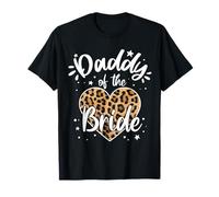 papà della Sposa Ho Amato Il Suo Primo Simpatico Cuore Leopardato Maglietta
