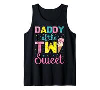 papà di Due Ragazze Promosso per la seconda Volta Daddy Squared Mens Canotta