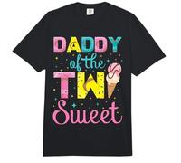 papà di Due Ragazze Promosso per la seconda Volta Daddy Squared Mens Comfort Colors Adult Heavyweight T-Shirt