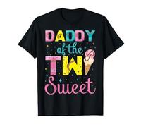 papà di Due Ragazze Promosso per la seconda Volta Daddy Squared Mens Maglietta con Stampa Grafica Economica