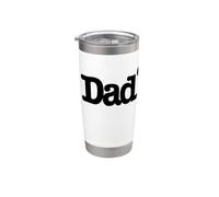 Papà di sei bambini (Dad Sextupled) stampa nera divertente Bicchiere termico in acciaio inox doppia parete
