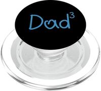 Papà Di Tre Bambini 3 Giorno Del Padre Terzo Bambino Papà Papà PopSockets PopGrip per MagSafe