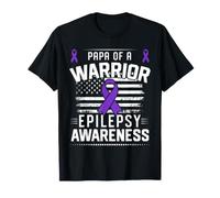 papà di Un Guerriero Epilessia Consapevolezza Dell'epilessia Maglietta