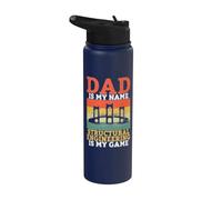 Papà è il mio nome Ingegneria strutturale è il mio ingegnere di gioco Stainless Steel Insulated Water Bottle