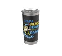 Papà è il nome, la pesca è il mio gioco Bicchiere termico in acciaio inox doppia parete