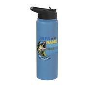 Papà è il nome, la pesca è il mio gioco Stainless Steel Insulated Water Bottle