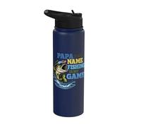 Papà è il nome, la pesca è il mio gioco Stainless Steel Insulated Water Bottle